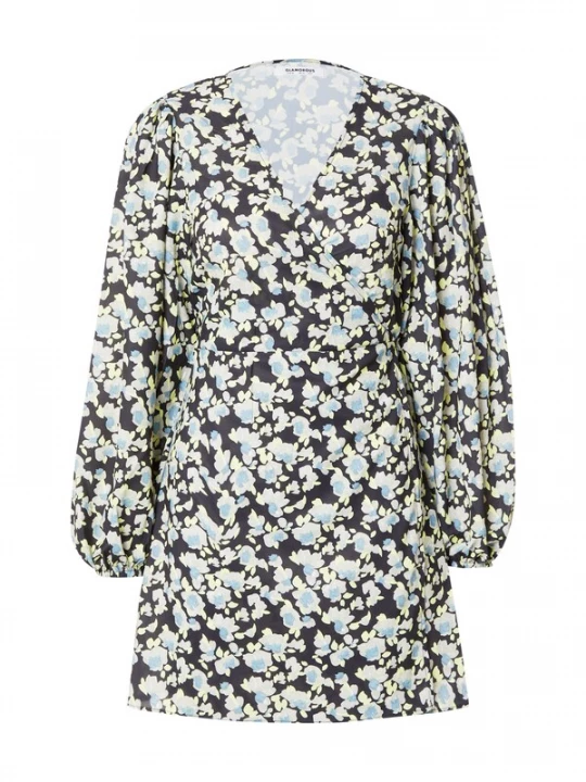 Foto van product GLAMOROUS Jurk lichtblauw / lichtgeel / zwart / wit