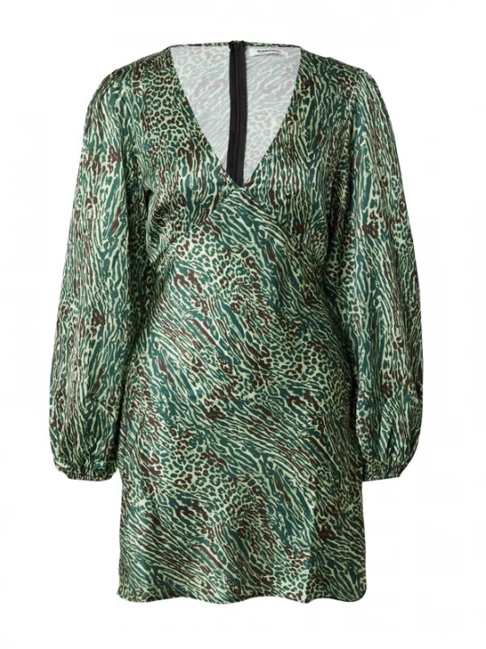 Foto van product GLAMOROUS Jurk lichtgroen / donkergroen / zwart / wit