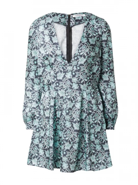 Foto van product GLAMOROUS Jurk turquoise / zwart / wit