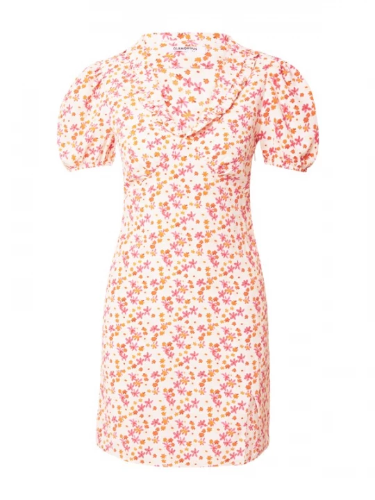 Foto van product GLAMOROUS Zomerjurk oranje / pink / wit