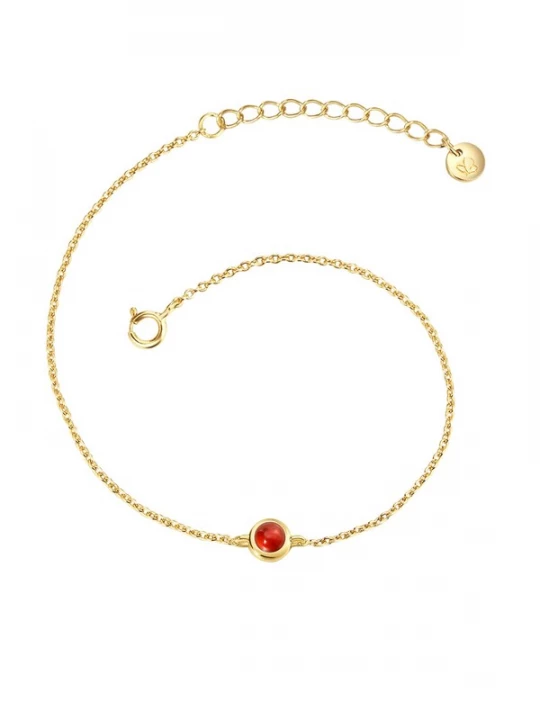 Foto van product Glanzstücke München Armband goud / wijnrood