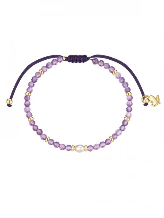 Foto van product Glanzstücke München Armband goudgeel / lichtlila
