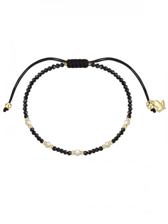 Foto van product Glanzstücke München Armband goudgeel / zwart / parelwit