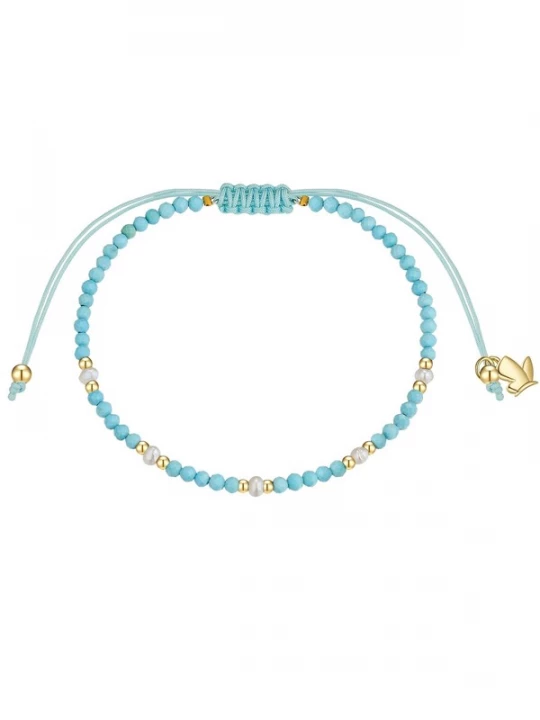 Foto van product Glanzstücke München Armband lichtblauw / goudgeel