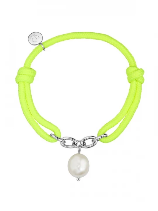 Foto van product Glanzstücke München Armband limoen / zilver / parelwit