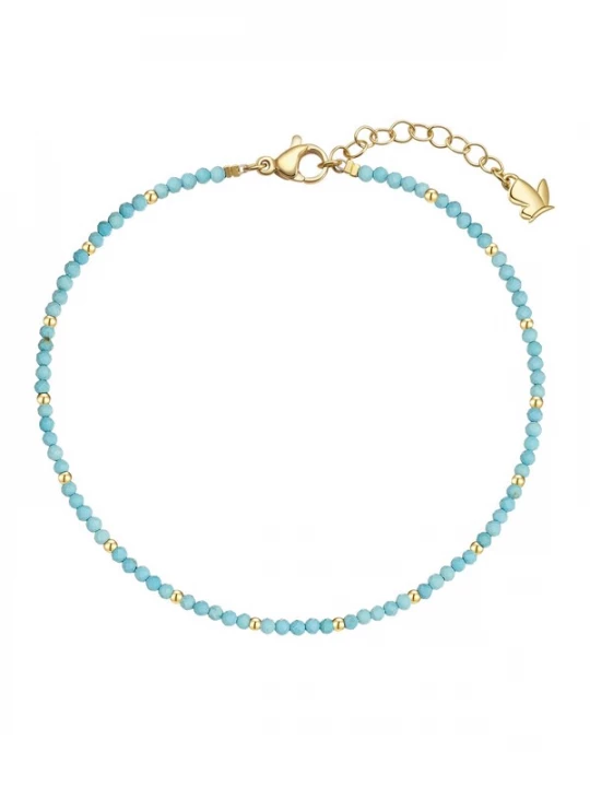 Foto van product Glanzstücke München Voetsieraden neonblauw / goud