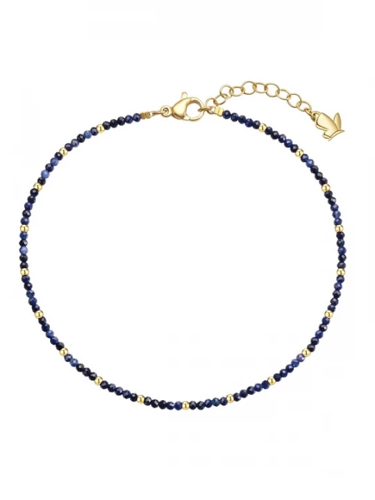 Foto van product Glanzstücke München Voetsieraden saffier / goudgeel