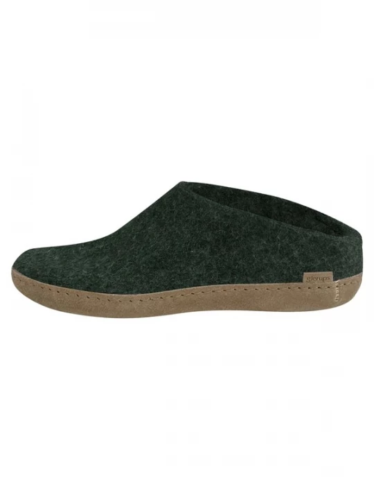 Foto van product Glerups Huisschoenen 'Ledersohle' donkergroen