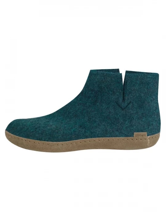 Foto van product Glerups Huisschoenen 'Ledersohle' donkergroen