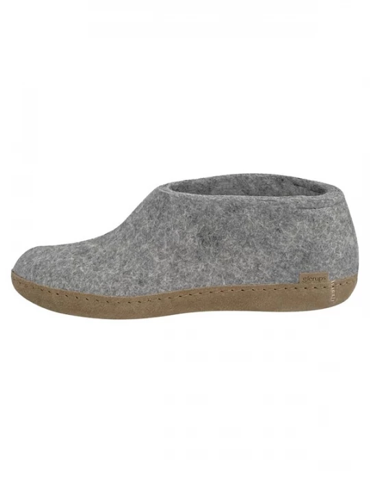 Foto van product Glerups Huisschoenen 'Ledersohle' grijs