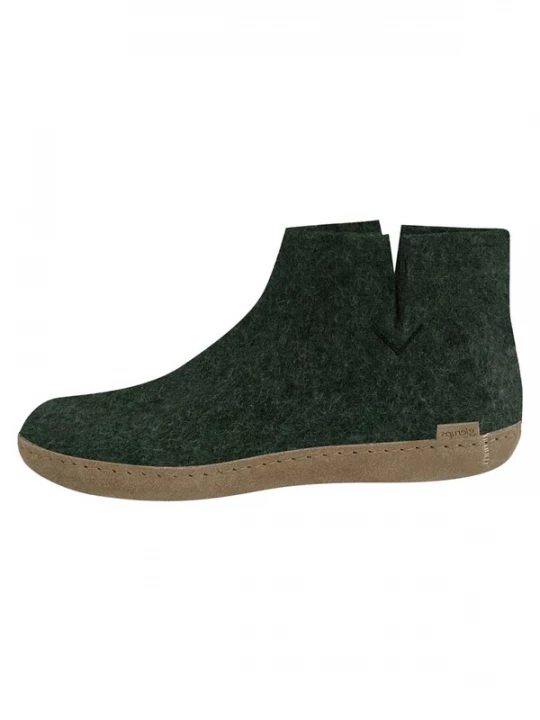 Foto van product Glerups Huisschoenen 'Ledersohle' groen