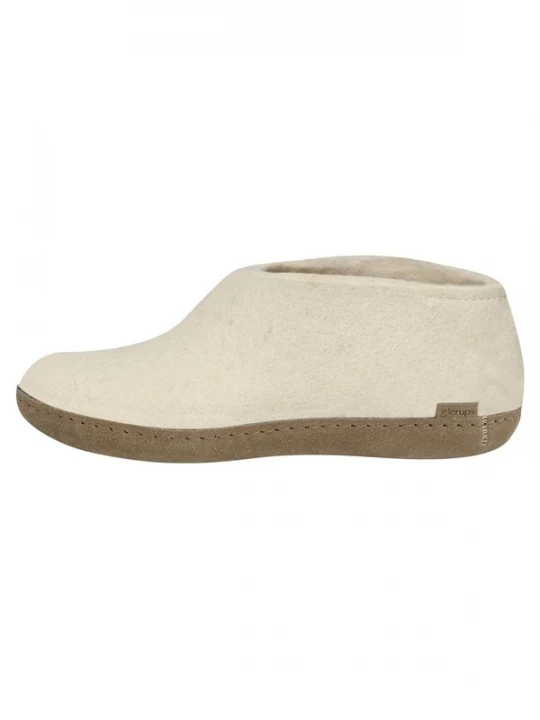 Foto van product Glerups Huisschoenen 'Ledersohle' wit