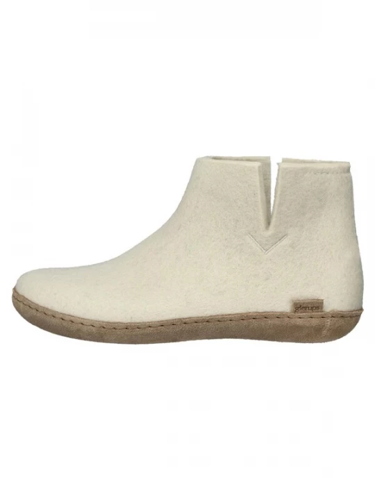 Foto van product Glerups Huisschoenen 'Ledersohle' wit