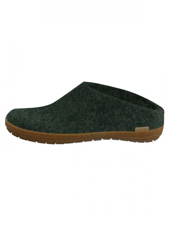 Foto van product Glerups Huisschoenen 'Naturkautschuksohle' donkergroen