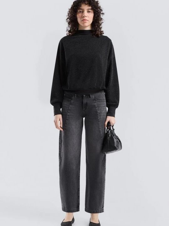 Foto van product Glitter sweatshirt QS zwart
