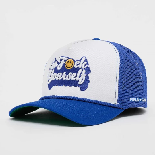 Foto van product Go F Yourself Twill Mesh Trucker Field Grade blauw