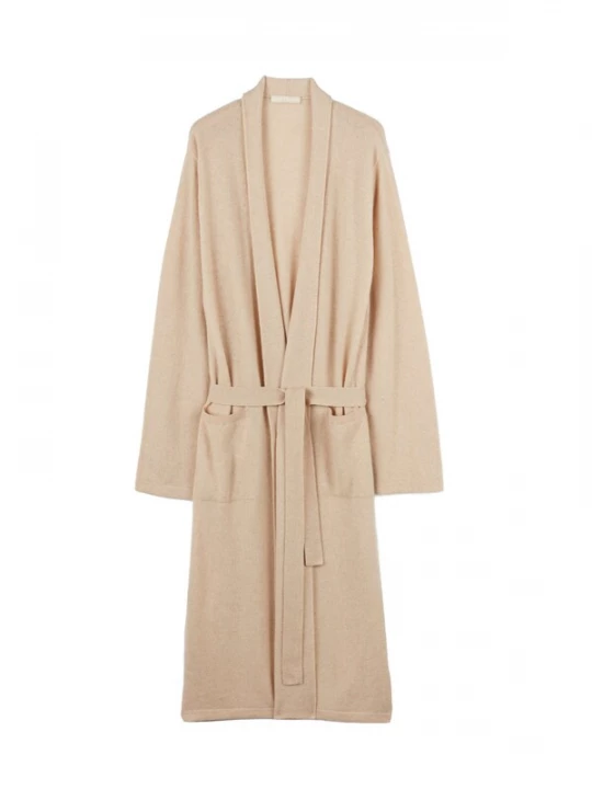 Foto van product GOBI Cashmere Badjas lang 'Men' Cashmere Robe' beige
