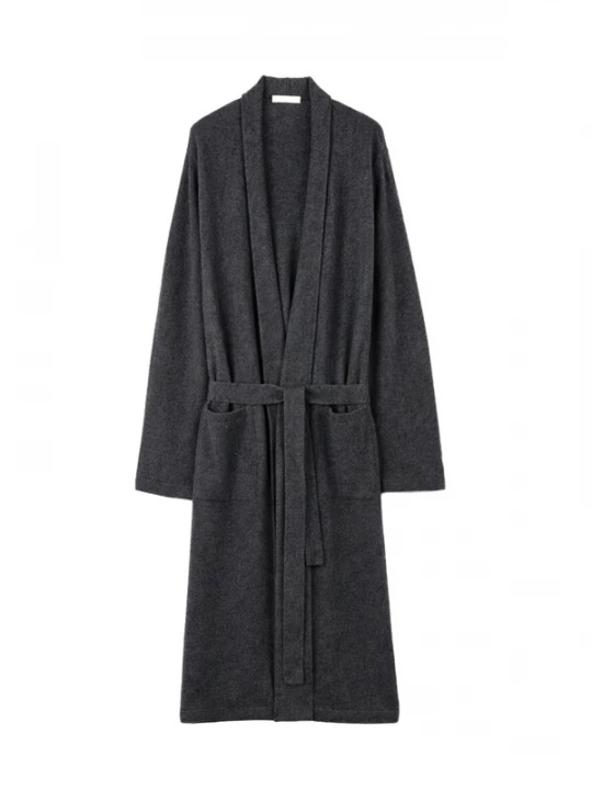 Foto van product GOBI Cashmere Badjas lang 'Men's Cashmere Robe' antraciet