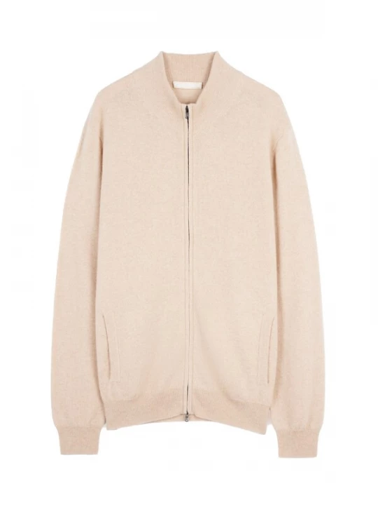 Foto van product GOBI Cashmere Gebreid vest 'Men's Essential Full-Zip Cashmere Cardigan' beige
