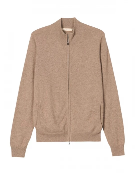 Foto van product GOBI Cashmere Gebreid vest 'Men's Essential Full-Zip Cashmere Cardigan' taupe