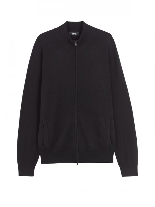 Foto van product GOBI Cashmere Gebreid vest 'Men's Essential Full-Zip Cashmere Cardigan' zwart