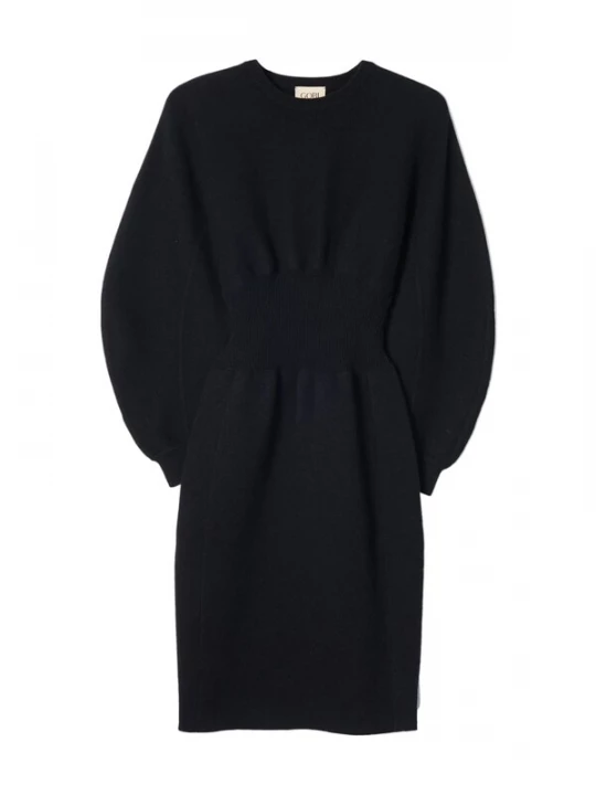 Foto van product GOBI Cashmere Jurk 'Cashmere Sculptural Dress' zwart