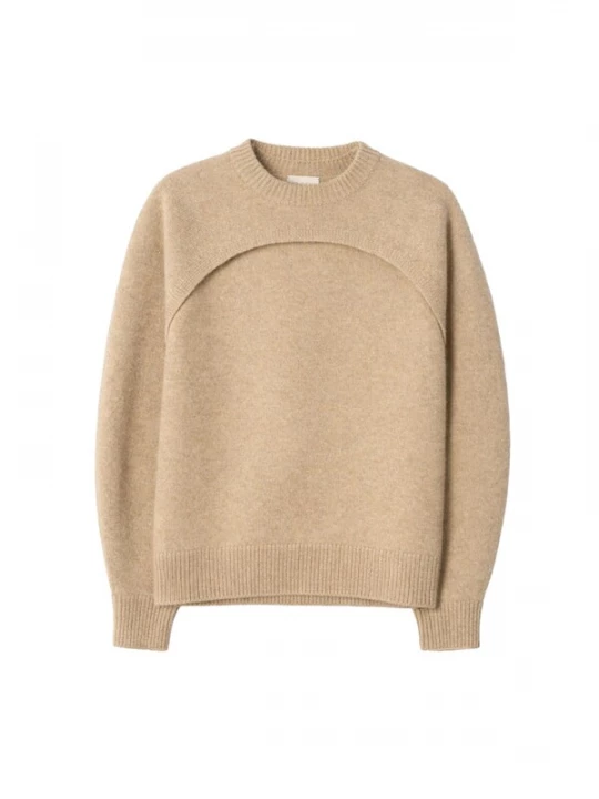 Foto van product GOBI Cashmere Trui 'Cashmere Crewneck Twin Set' lichtbeige