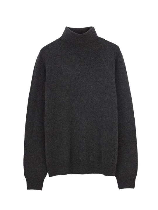 Foto van product GOBI Cashmere Trui 'Men' Essential Turtleneck Cashmere Sweater' antraciet