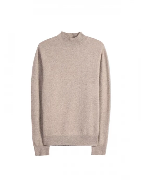 Foto van product GOBI Cashmere Trui 'Men' Timeless Mock Neck Cashmere Sweater' taupe