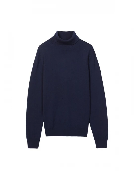 Foto van product GOBI Cashmere Trui 'Men's Essential Turtleneck Cashmere Sweater' navy