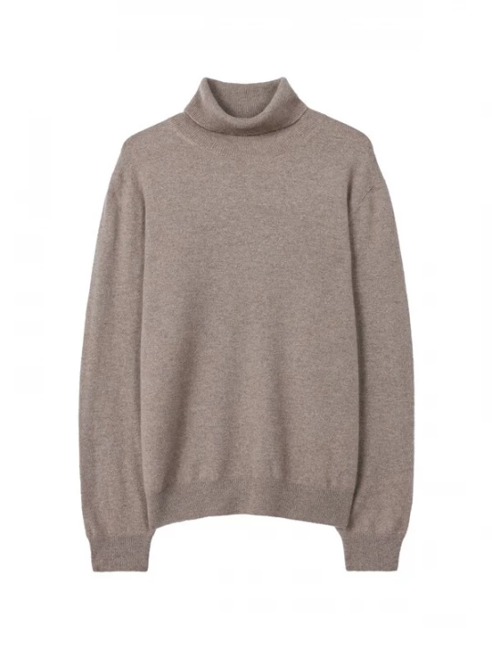 Foto van product GOBI Cashmere Trui 'Men's Essential Turtleneck Cashmere Sweater' taupe