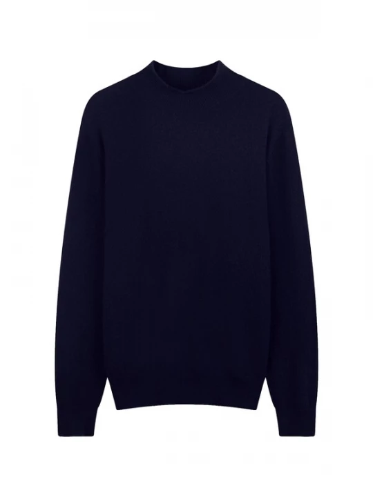 Foto van product GOBI Cashmere Trui 'Men's Timeless Mock Neck Cashmere Sweater' navy
