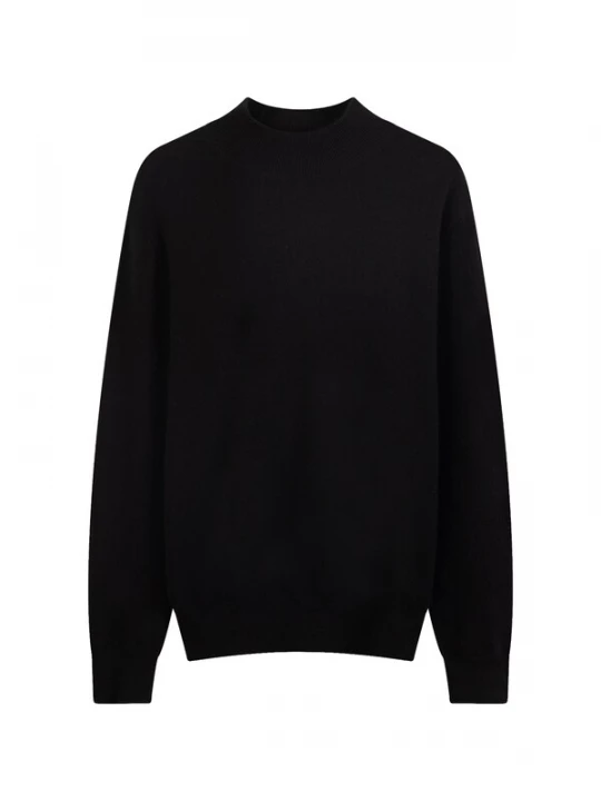 Foto van product GOBI Cashmere Trui 'Men's Timeless Mock Neck Cashmere Sweater' zwart