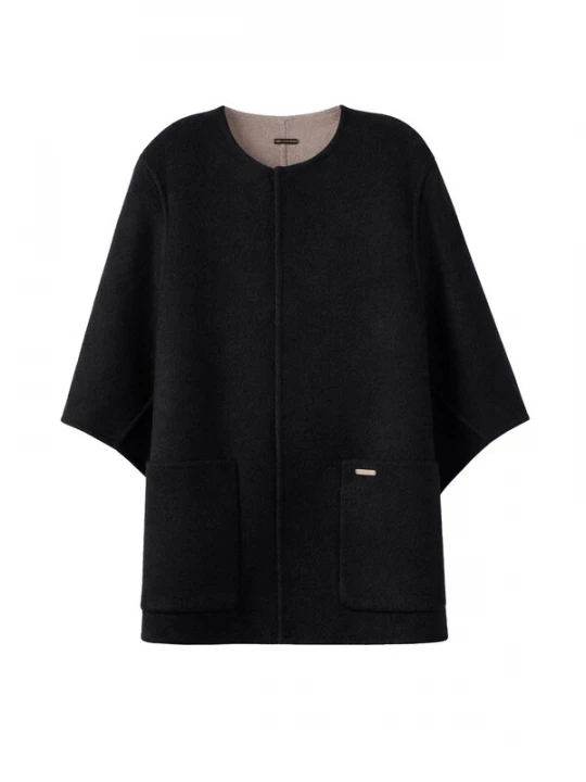 Foto van product GOBI Cashmere Trui 'Patch Pocket Cashmere Poncho Jacket' navy