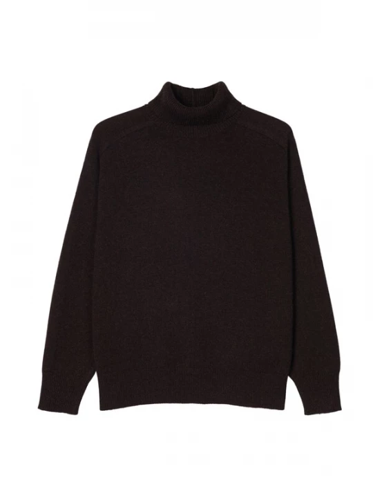 Foto van product GOBI Cashmere Trui 'Unisex High-Neck Cashmere Sweater' donkerbruin