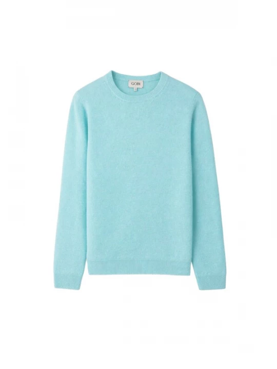 Foto van product GOBI Cashmere Trui 'Women' Essential Cashmere Crewneck Sweater' cyaan blauw