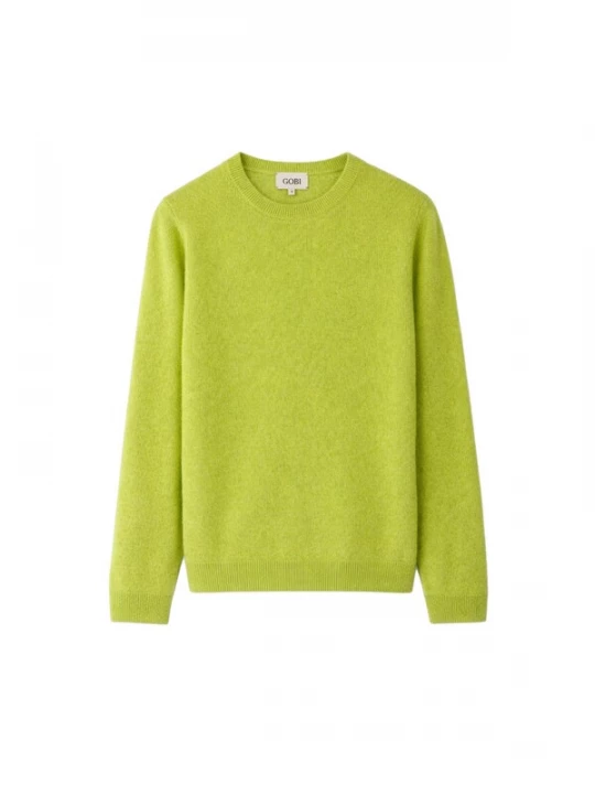 Foto van product GOBI Cashmere Trui 'Women' Essential Cashmere Crewneck Sweater' limoen