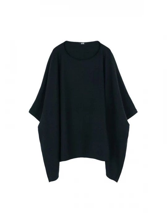 Foto van product GOBI Cashmere Trui 'Women's Boat-Neck Cashmere Poncho' zwart