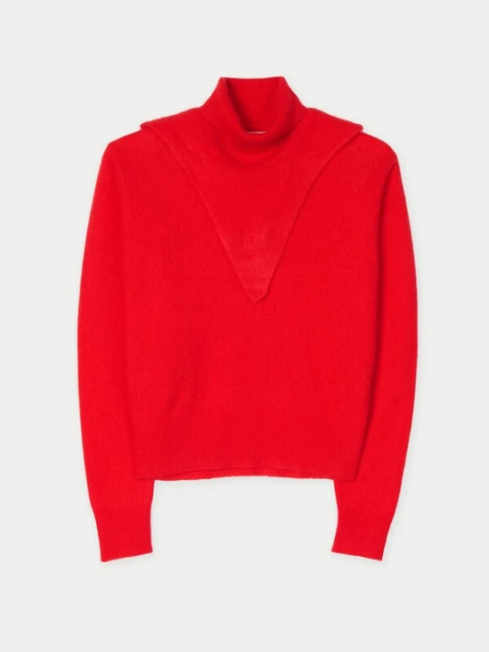 Foto van product GOBI Cashmere Trui 'Women's Dual-Collar Cashmere Sweater' vuurrood