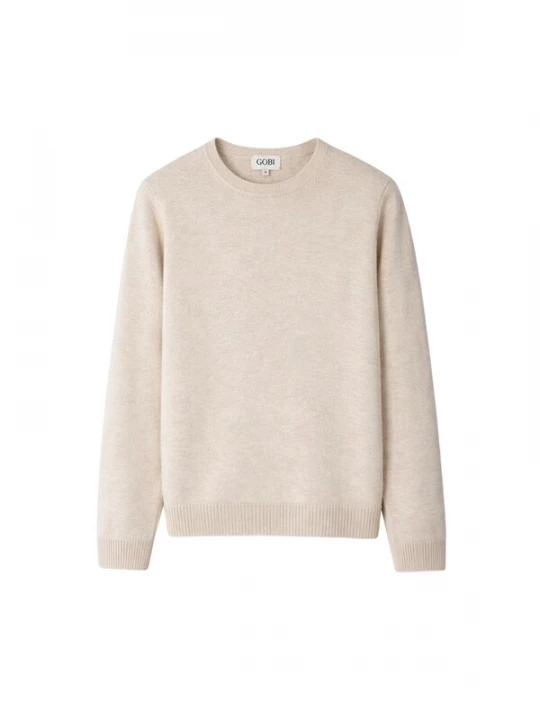 Foto van product GOBI Cashmere Trui 'Women's Essential Cashmere Crewneck Sweater' parelwit