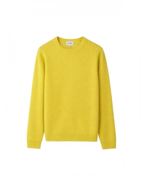 Foto van product GOBI Cashmere Trui 'Women's Essential Cashmere Crewneck Sweater' safraan