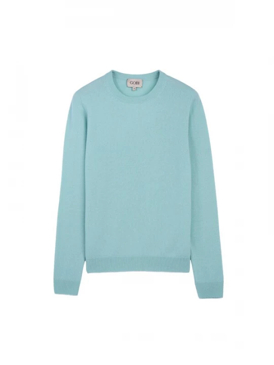 Foto van product GOBI Cashmere Trui 'Women's Essential Cashmere Crewneck Sweater' turquoise