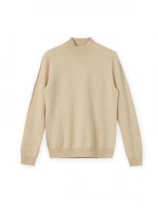 Foto van product GOBI Cashmere Trui 'Women's Essential Cashmere Mock Neck Sweater' beige