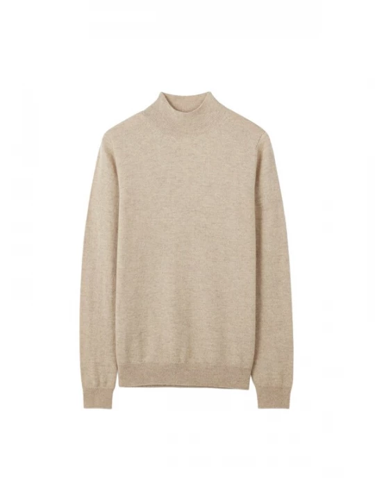 Foto van product GOBI Cashmere Trui 'Women's Essential Cashmere Mock Neck Sweater' champagne