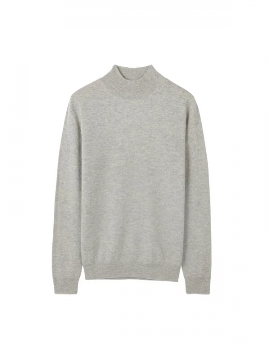 Foto van product GOBI Cashmere Trui 'Women's Essential Cashmere Mock Neck Sweater' rookgrijs
