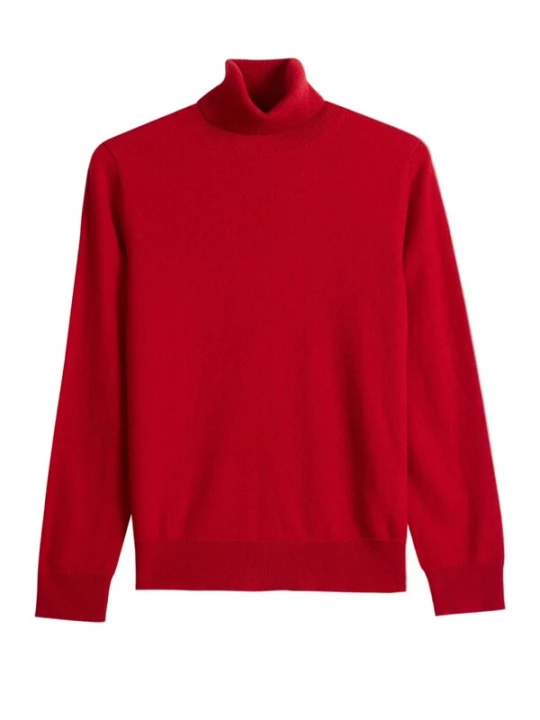 Foto van product GOBI Cashmere Trui 'Women's Timeless Cashmere Turtleneck Sweater' knalrood