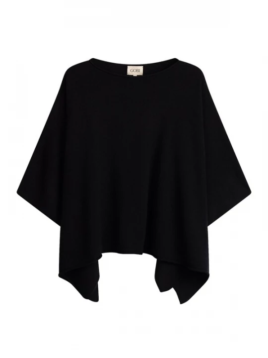 Foto van product GOBI Cashmere Trui 'Women's Timeless Knitted Poncho' zwart