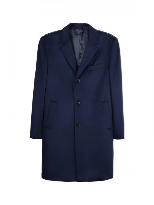 Foto van product GOBI Cashmere Tussenjas 'Men’s Cashmere Coat with Notched Lapels' navy