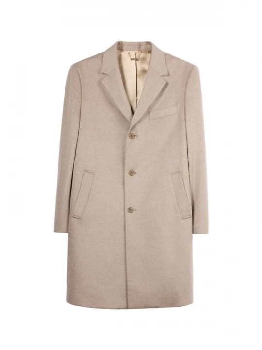 Foto van product GOBI Cashmere Tussenjas 'Men’s Cashmere Coat with Notched Lapels' taupe