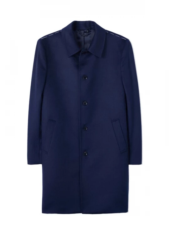 Foto van product GOBI Cashmere Tussenjas 'Men’ Single-Breasted Cashmere Coat' navy